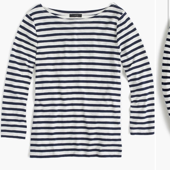 J Crew Stripe Boat Neck Tee - Picture 3 of 4